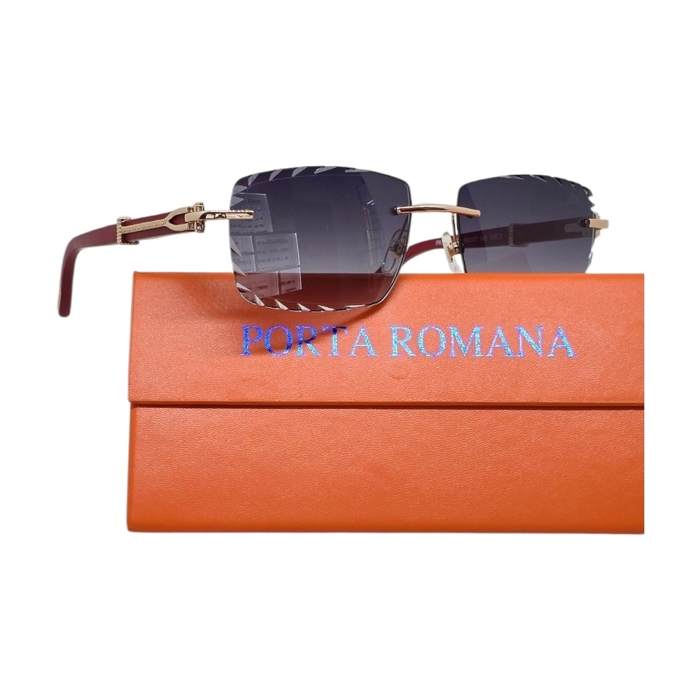 Porta Romana Men's Sunglasses - Black and Gold